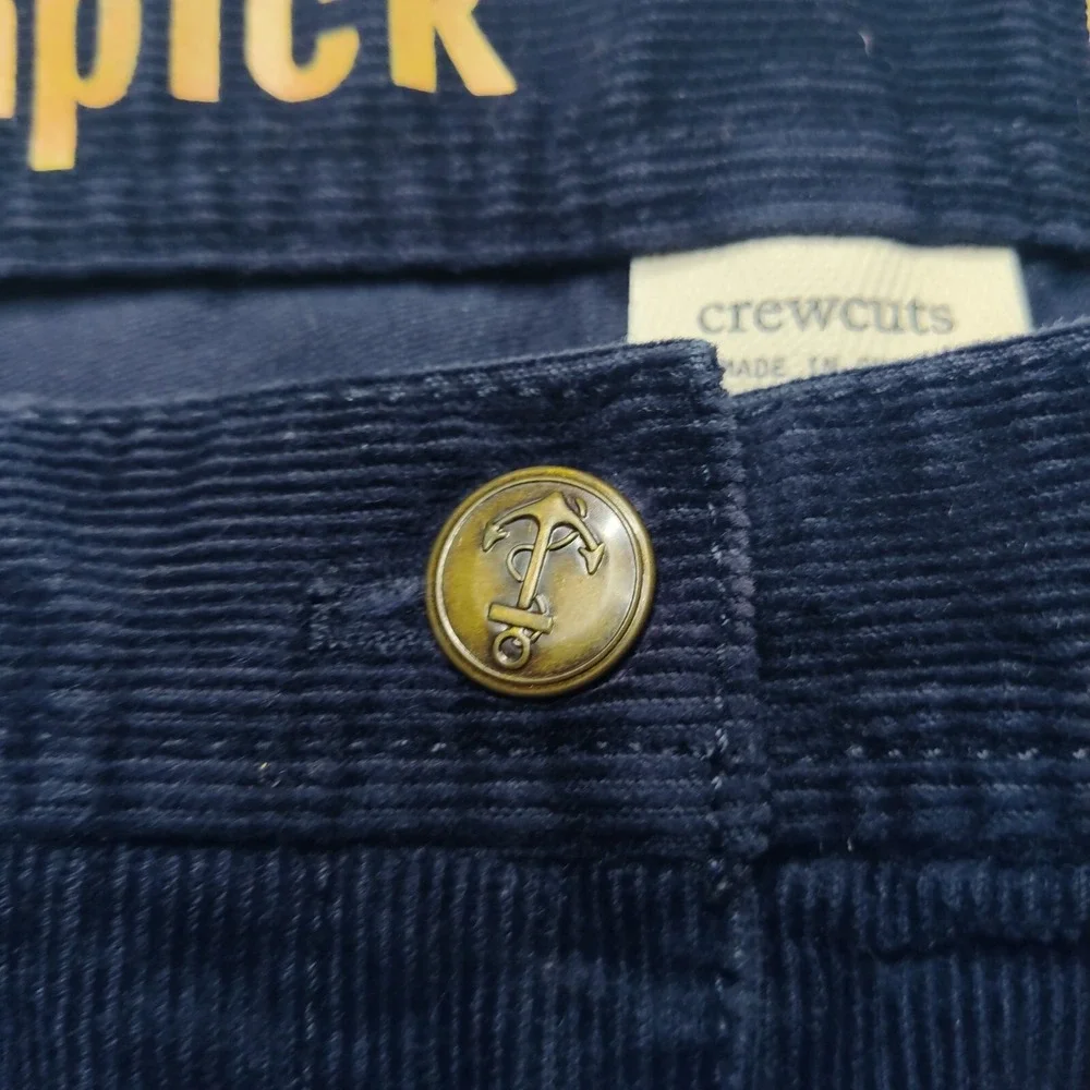 J. CREW‎ CREWCUTS TOOTHPICK Girls Size 14 Blue Cotton Flex Corduroy Pants